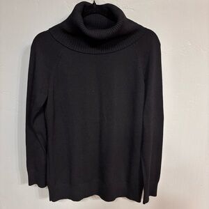 St. John Sport Black Knit Cowl Neck Sweater - Sz S EUC